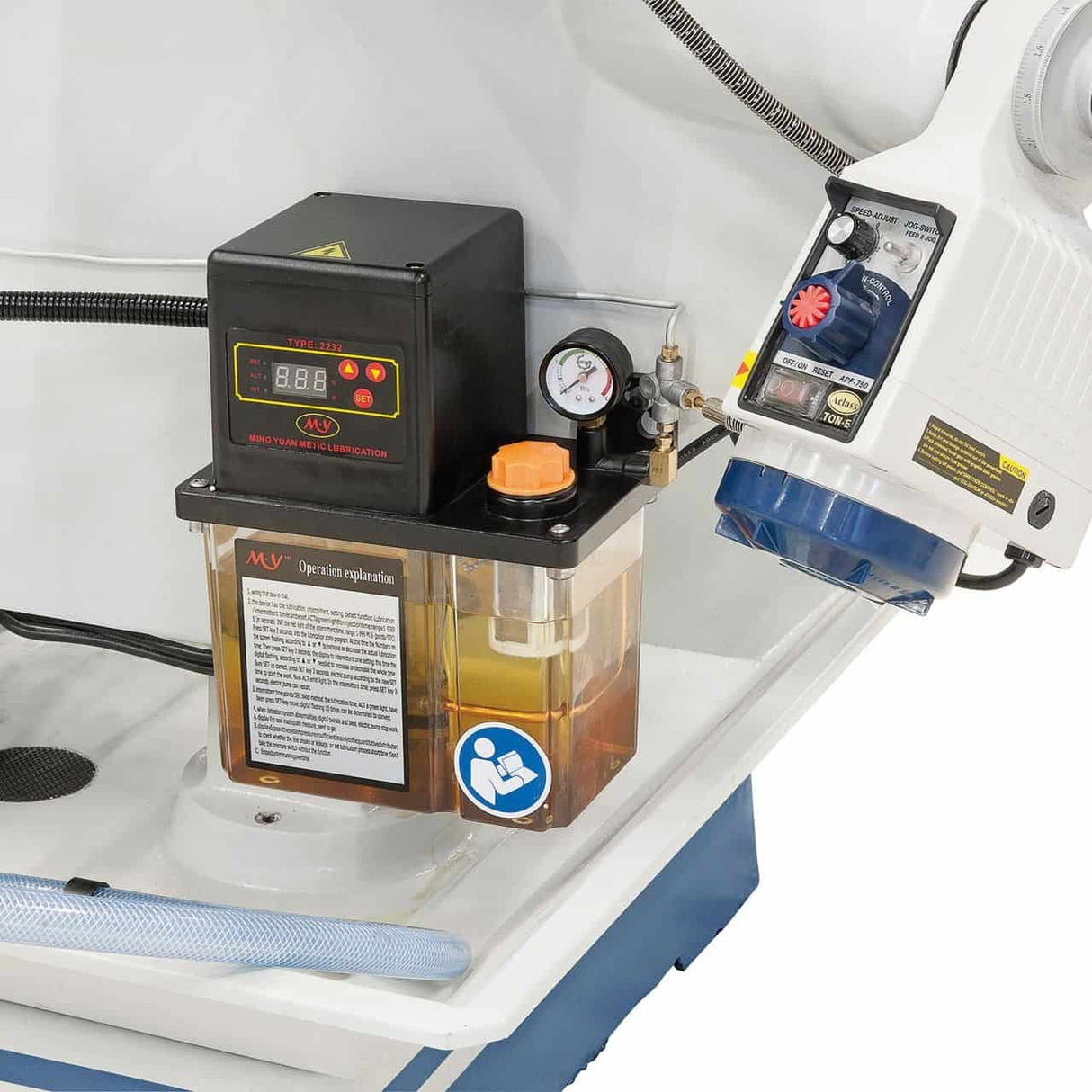 Bernardo MFM 250 Super Multifunctional Milling Machine – ISO 40, spindle 60-4,200 rpm variable, travels 800/410/330 mm, 3-axis DRO included