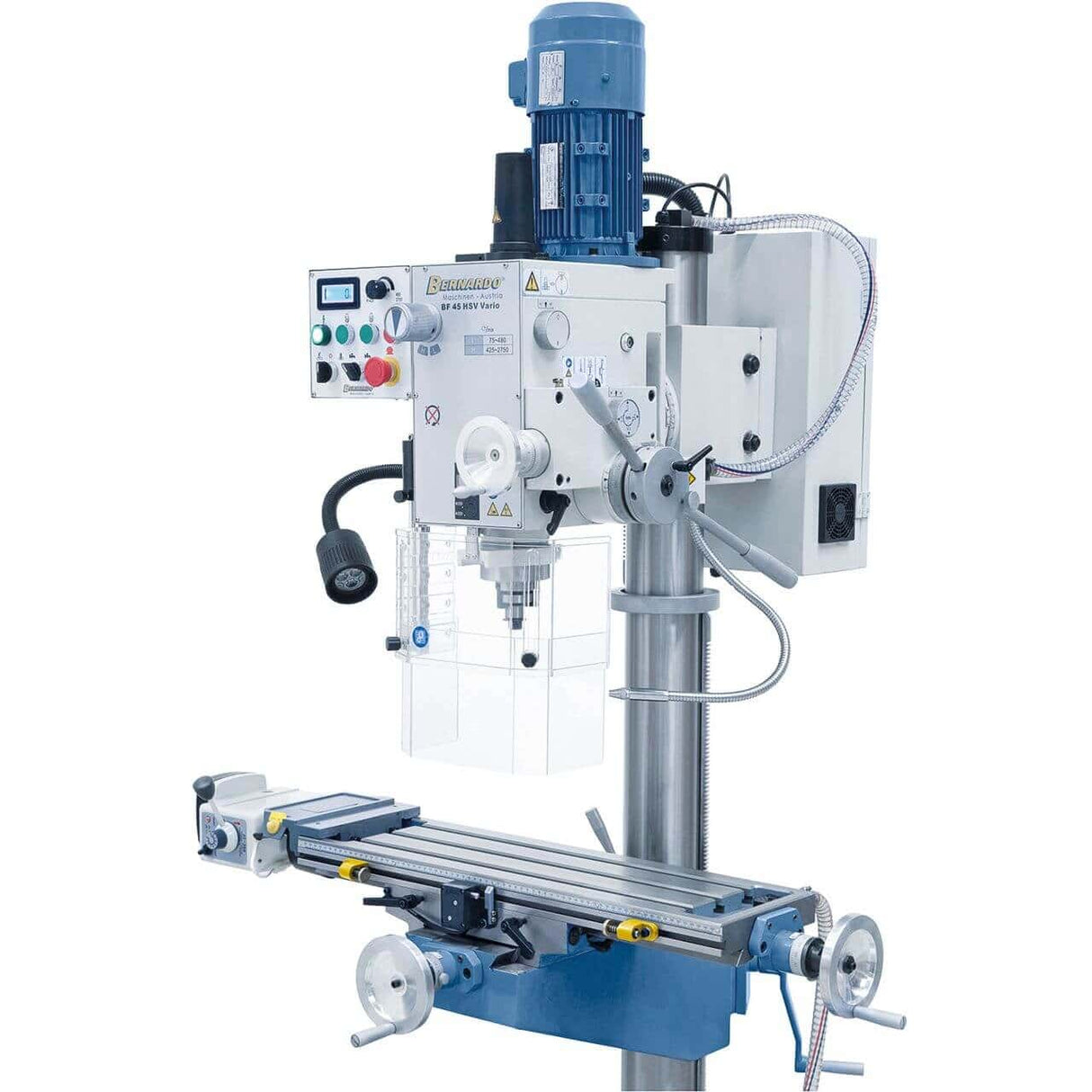 Bernardo BF 45 HSV Vario Drill-Milling Machine with Delta Inverter, AL 450 D X-axis Automatic Feed