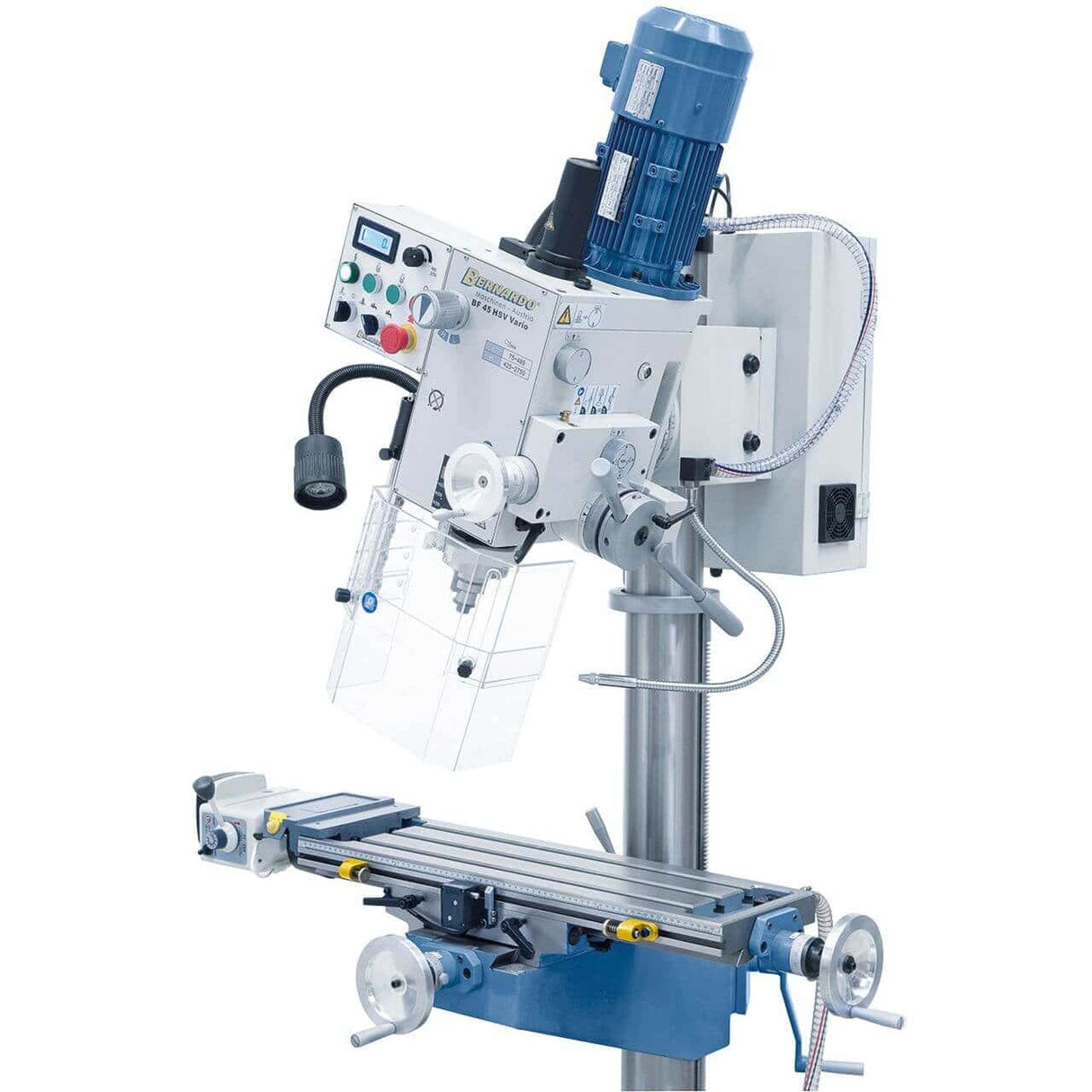 Bernardo BF 45 HSV Vario Drill-Milling Machine with Delta Inverter, AL 450 D X-axis Automatic Feed