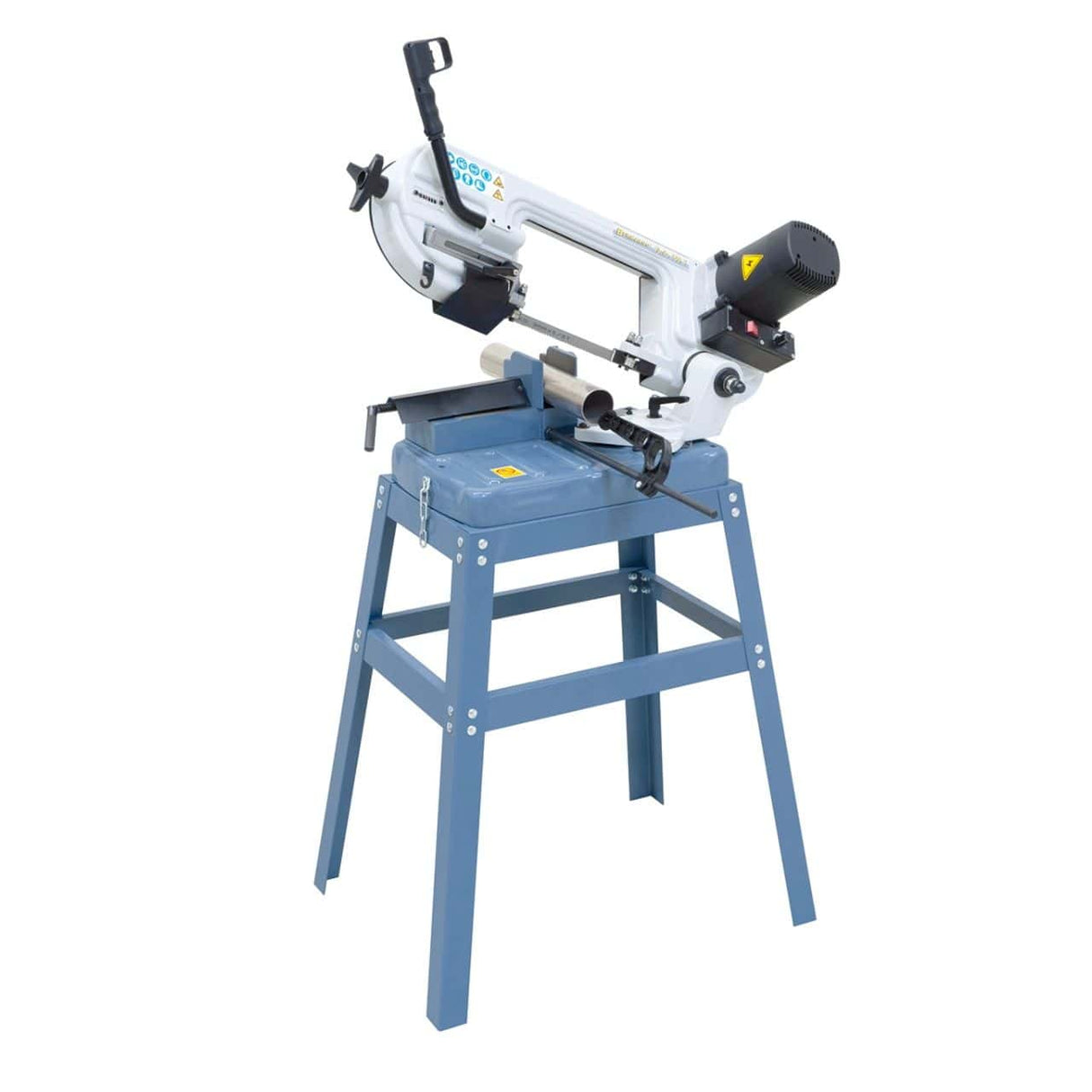 Bernardo Vario 150 T portable bandsaw – 230V, die-cast aluminum frame, cutting Ø 150 mm at 90°, speed 66-85 m/min