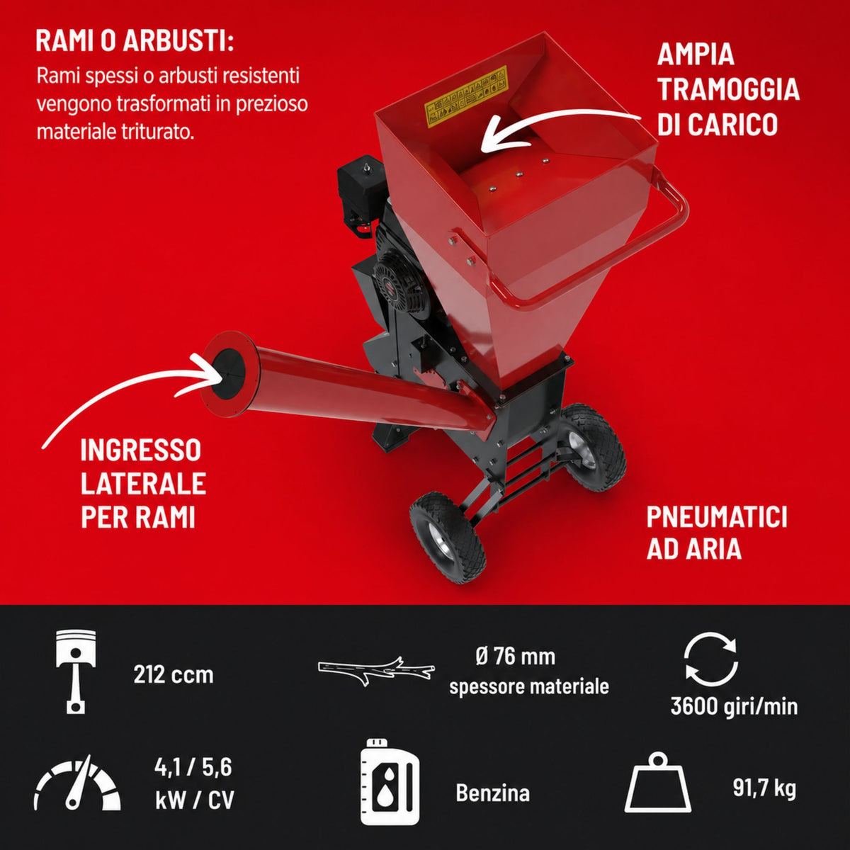 Güde GH 651 B Petrol Shredder