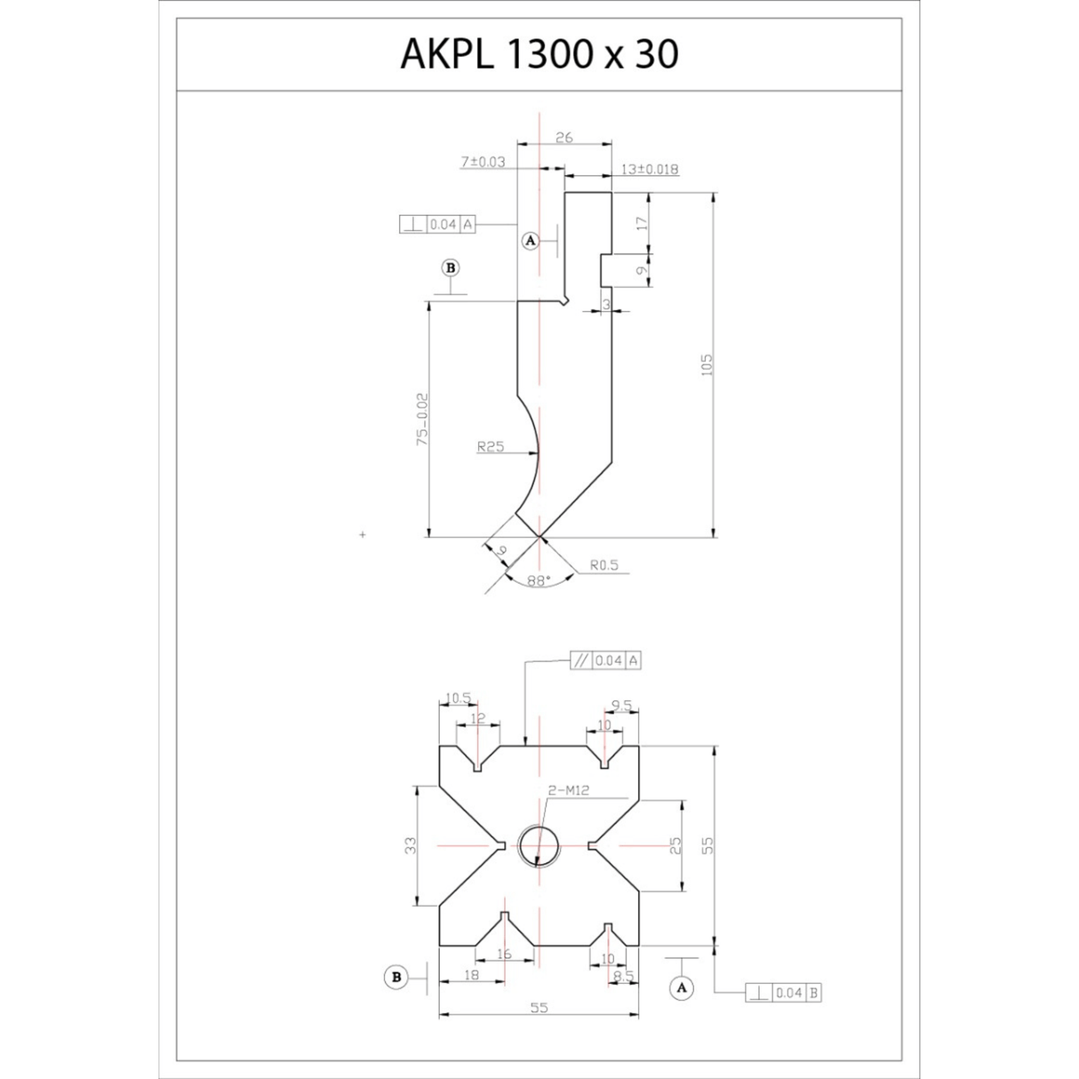 Bernardo Hydraulic Press Brake AKPL 1300 x 30