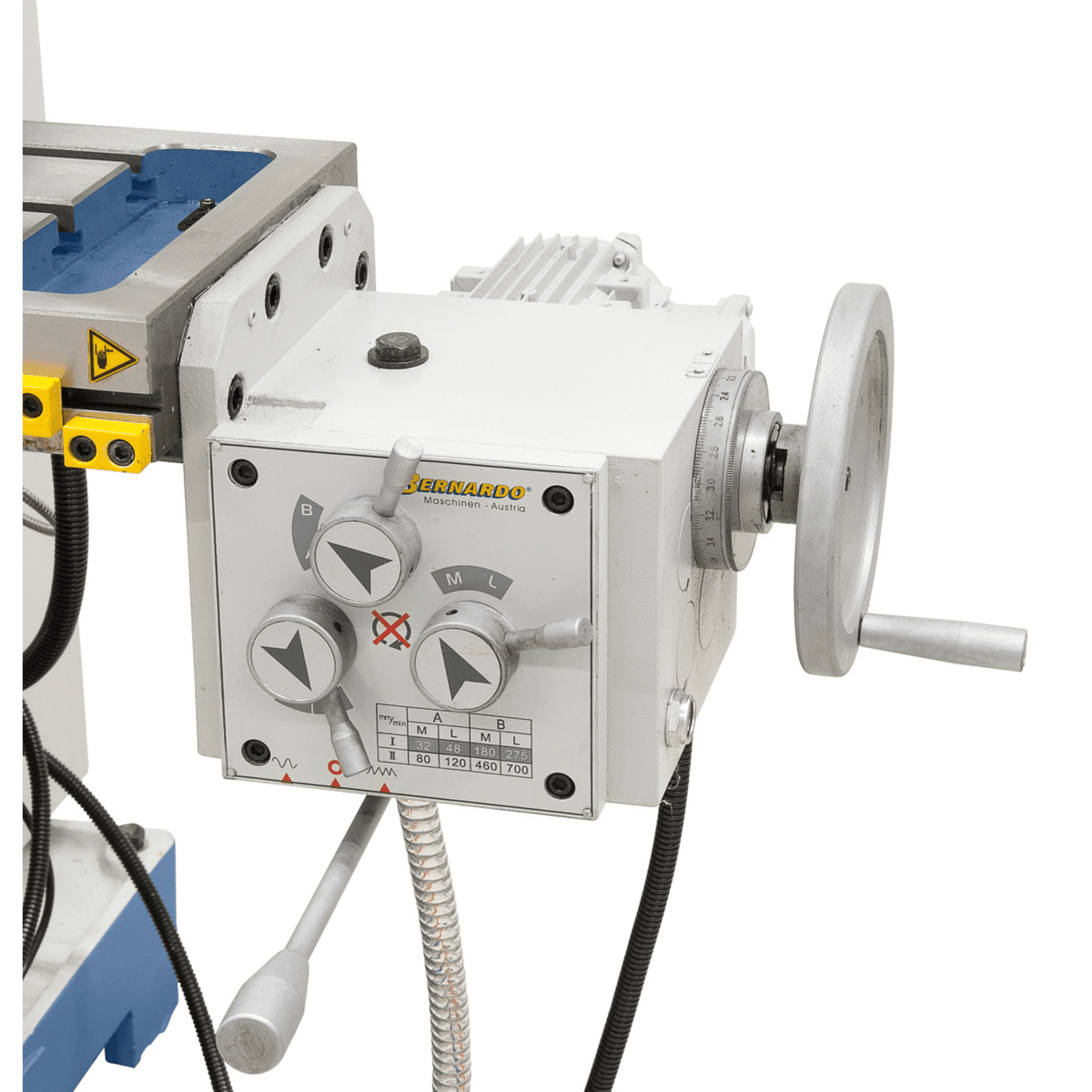 Bernardo UWF 80 E Vario Universal Milling Machine – ISO 40, variable speed vertical spindle (Delta-Frequency inverter), ES-12 H 3-axis DRO
