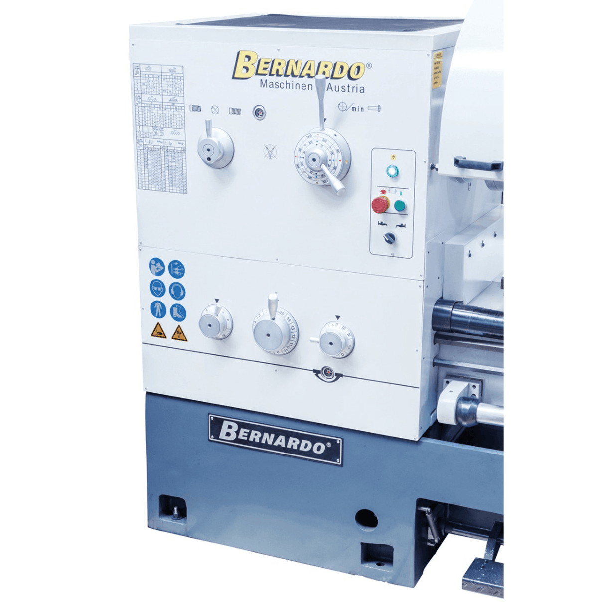 Industrial lathe Bernardo Goliath 660 x 1,500 with 3-axis DRO ES-12 V - distance between centers 1500 mm, Ø 660 mm over bed, spindle bore Ø 105 mm D1-8, 9 kW motor with CE magnetic brake, weight 3,630 kg