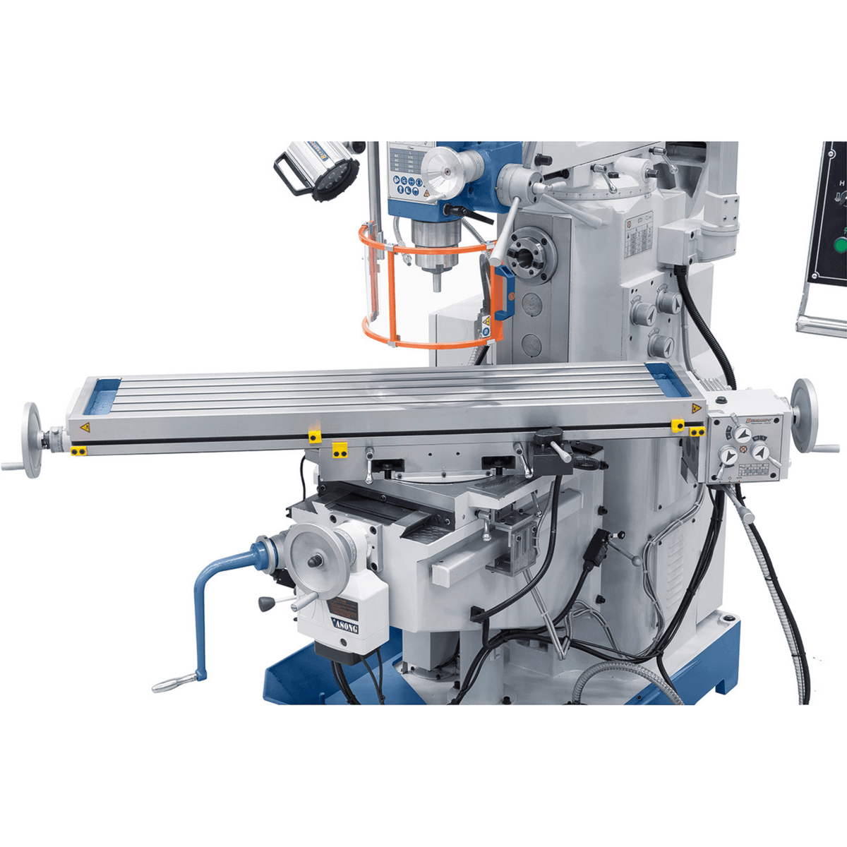 Bernardo UWF 90-1270 Universal Milling Machine – ISO 40, dual spindle, 1,270×280 mm table, 0.85/1.5 kW vertical motor, 3-axis DRO
