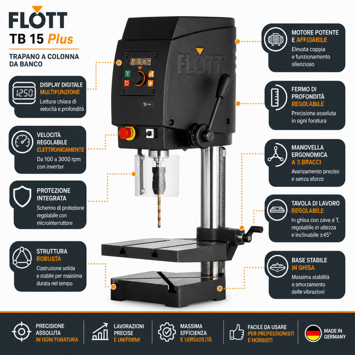 Flott TB 15 Plus Bench Drill