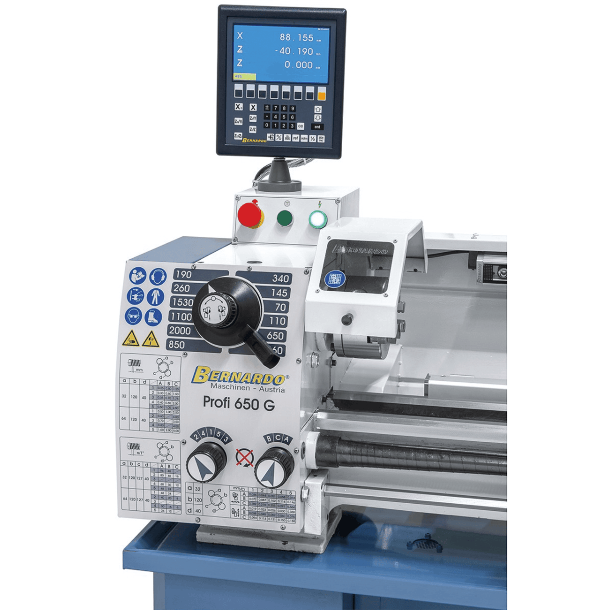 Lathe Bernardo Profi 650 G / 230 V with 2-axis DRO