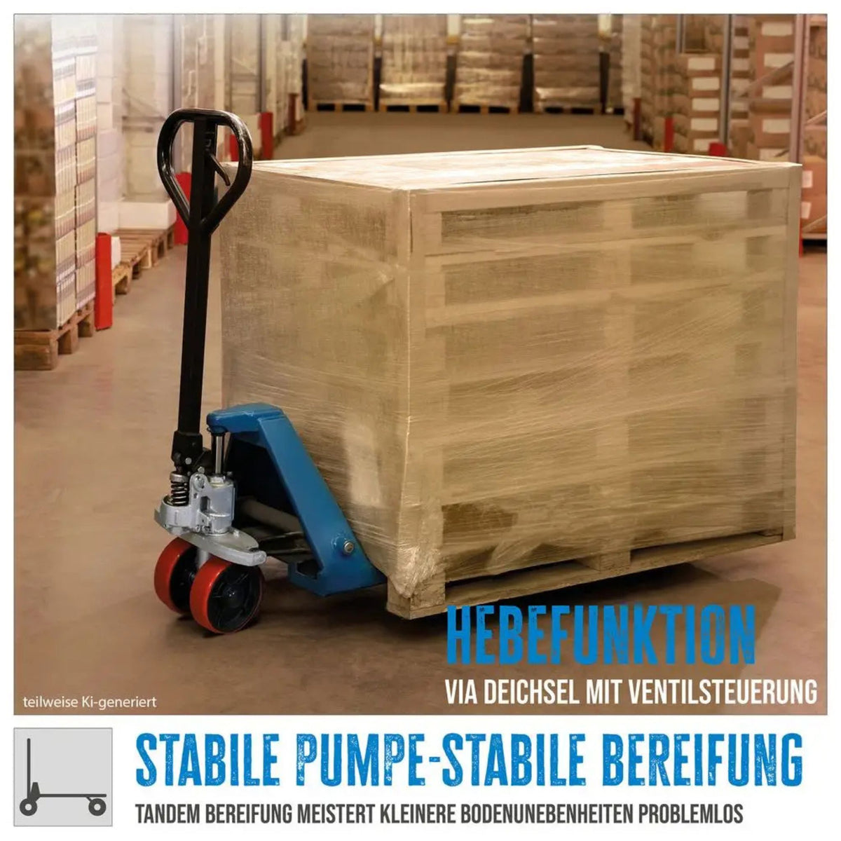 Manual Pallet Truck Güde 2500 kg – PU (1800 mm forks)