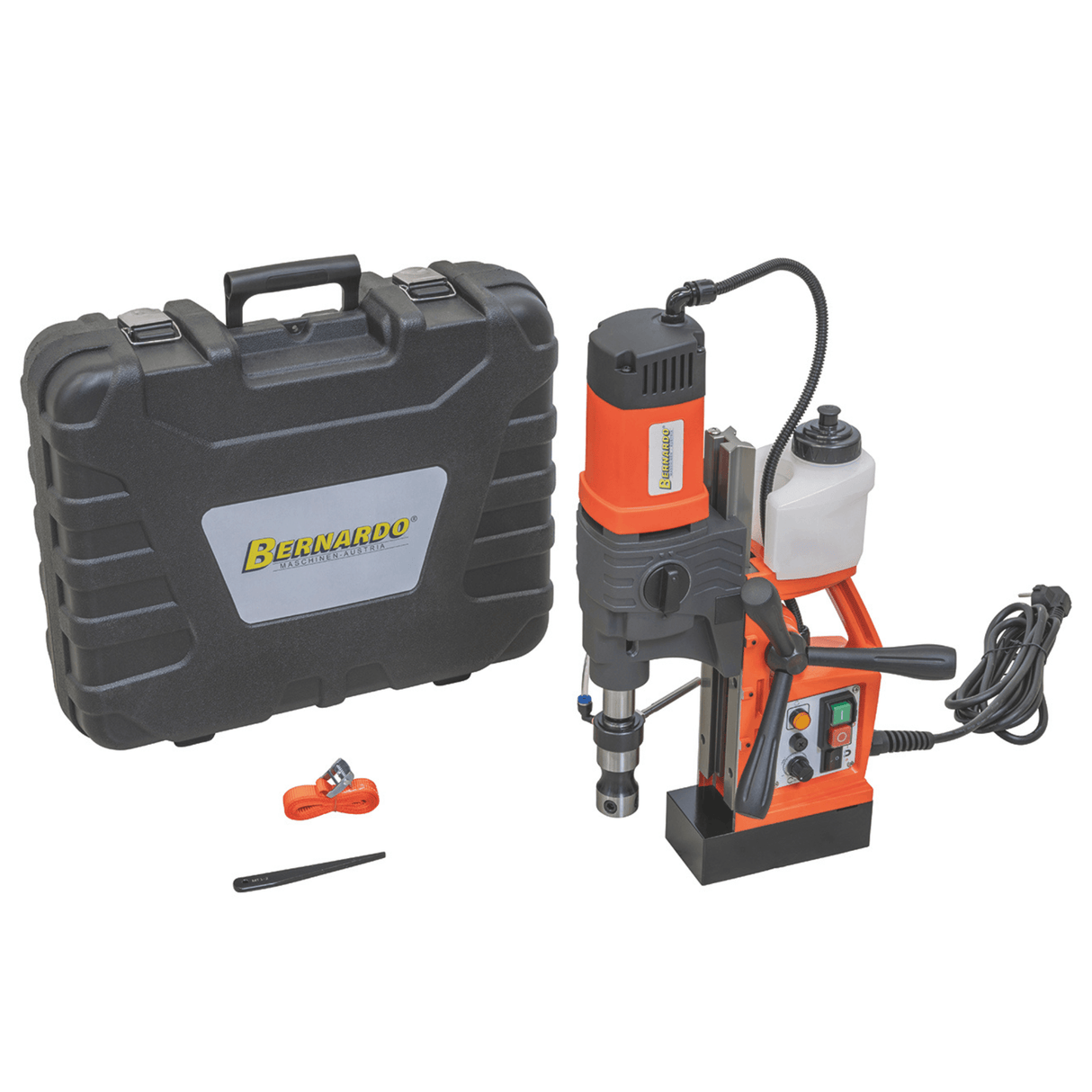 Bernardo TPC 1000 Magnetic Core Drilling Machine – Ø 36 mm × 50 mm, multifunctional with M18 tapping, 1550 W motor, 12.5 kg weight