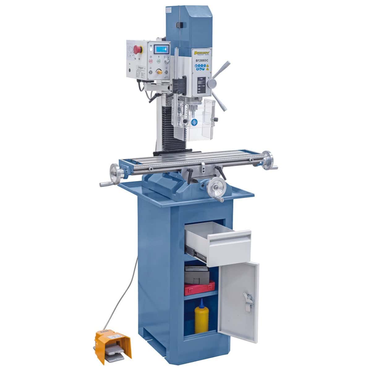 Bernardo BF 28 BDC 230 V Drill-Milling Machine with Digital Speed and Travel Indicators
