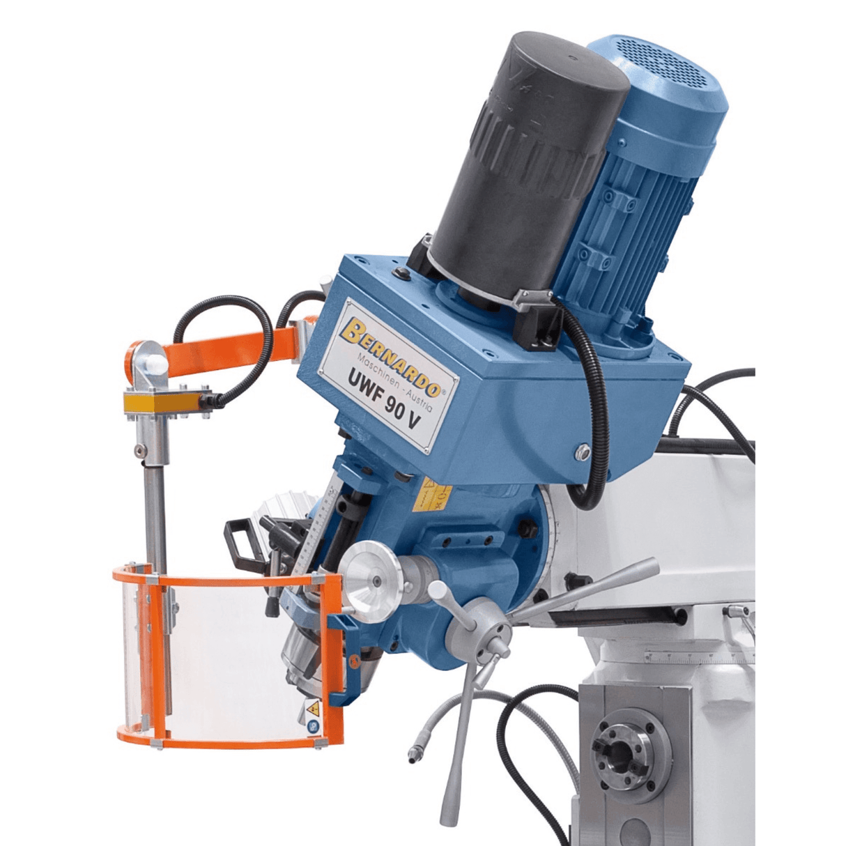 Bernardo UWF 90 V Universal Milling Machine with pneumatic clamping DIN 2080 – ISO 40, double spindle, table 1,270×280 mm, 3-axis DRO