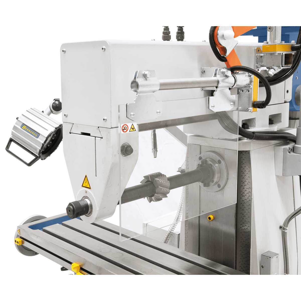 Bernardo UWF 80 E Universal Milling Machine – ISO 40 vertical and horizontal, 3-axis DRO ES-12 H, table 1,000×240 mm tiltable ±45°