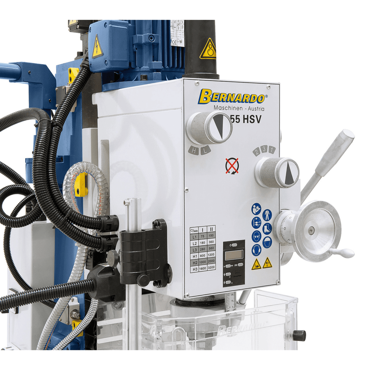 Bernardo Milling-Drilling Machine FM 55 HSV with 3-axis DRO and Automatic Feed