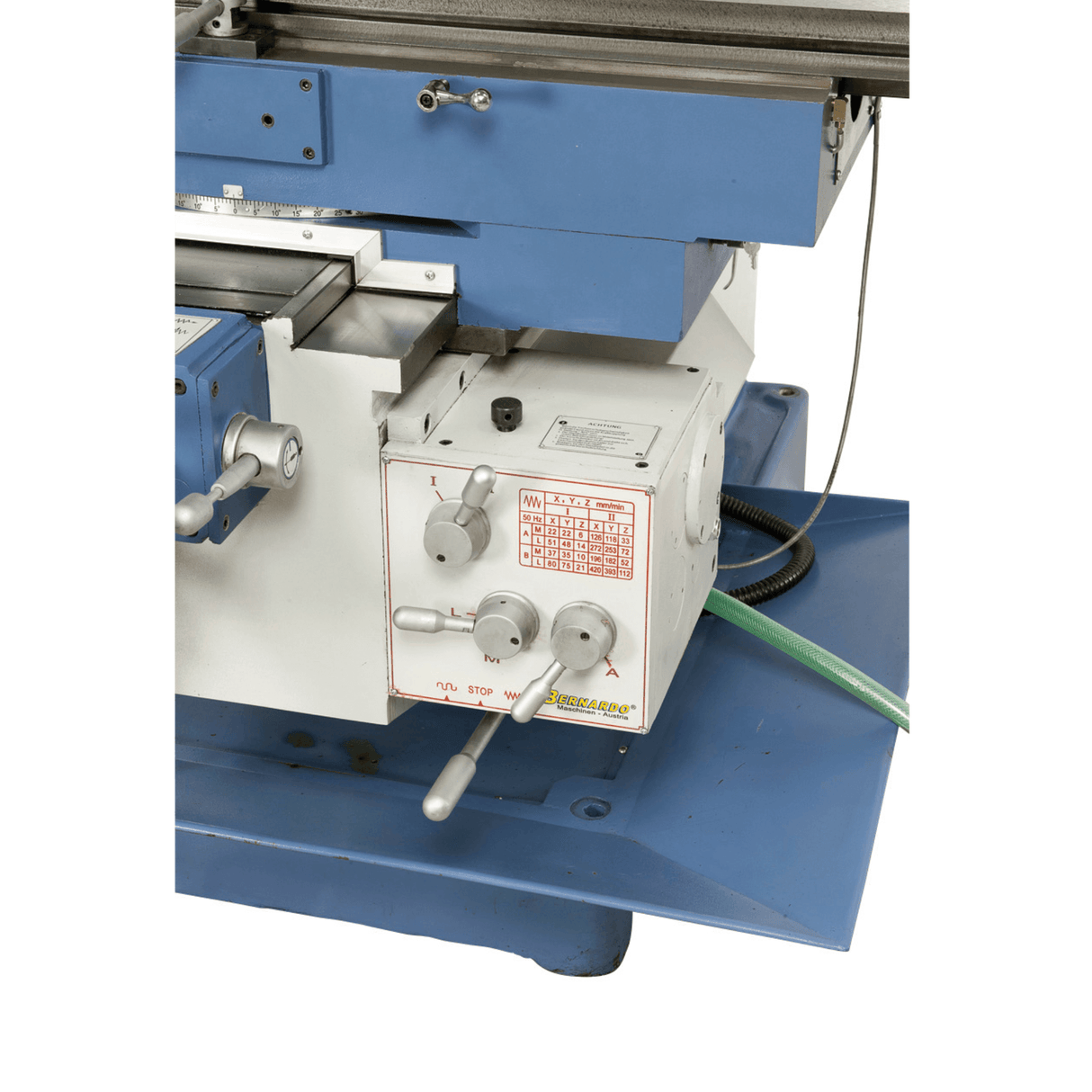 Bernardo UWF 150 Universal Milling Machine – top of the range, ISO 50, double spindle, 1,650×360 mm table, 4 kW motors, 3-axis DRO