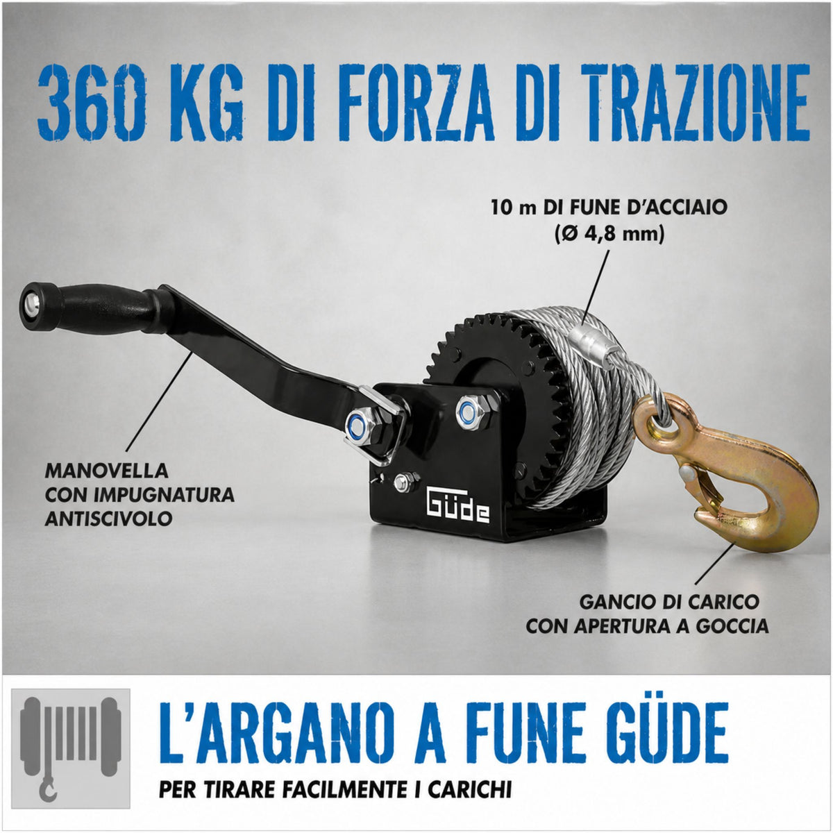 Güde Manual Winch 360 kg