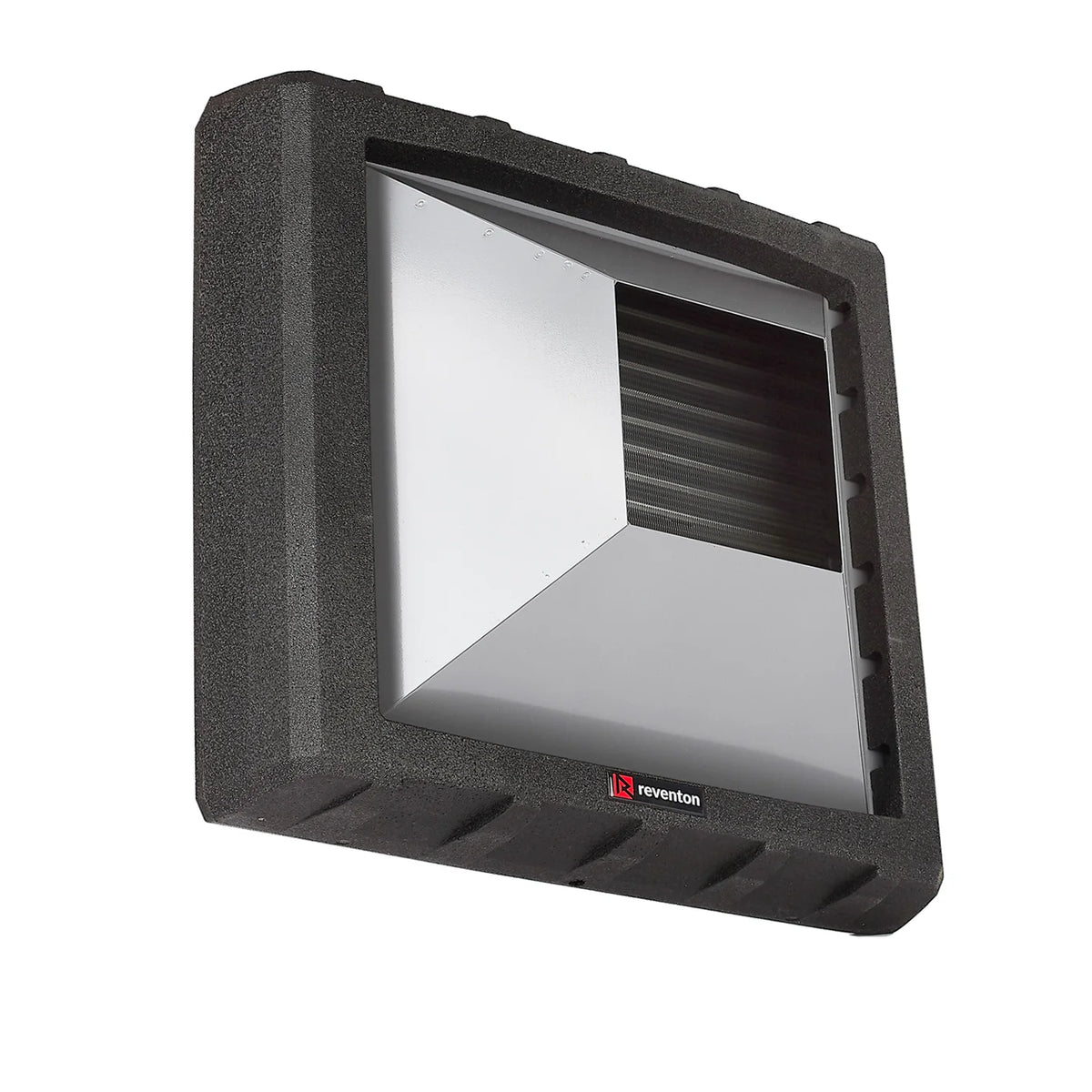 Aerotermo ad acqua Reventon serie HC con confusore integrato, progettato per migliorare la distribuzione del flusso d’aria grazie al diffusore a lamelle. Struttura robusta in acciaio verniciato, scambiatore in rame/acciaio e ventola assiale ad alta efficienza. Ideale per il riscaldamento uniforme di ambienti industriali, commerciali e agricoli.