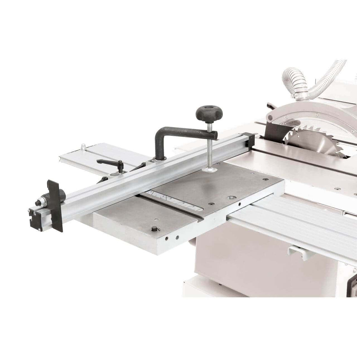 Tavolo a rulli Bernardo per TK 200 PRO, superficie 400×250 mm e corsa 720 mm, ideale per supportare pannelli e pezzi lunghi durante il taglio.