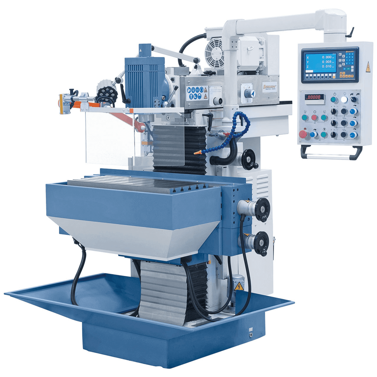 Bernardo Fresatrice da attrezzeria universale WFM 850 Servo con tavola da 800 x 450 mm, servo motori, vite a ricircolo di sfere e display digitale a 3 assi ES-12 H.