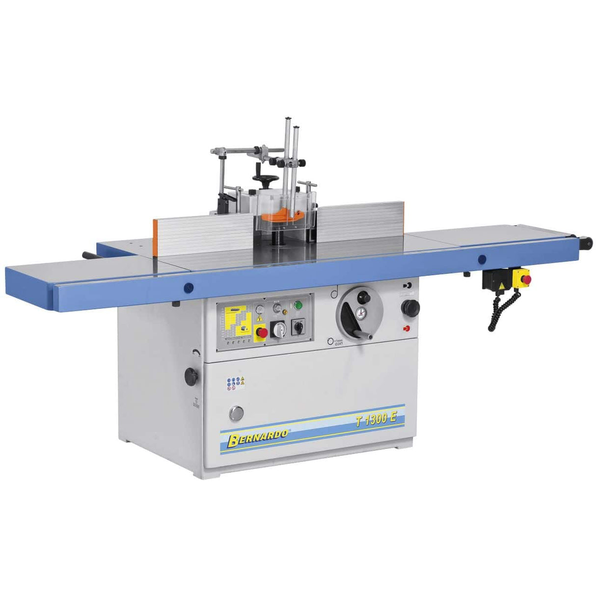 Bernardo T 1300 E Spindle Moulder – 400V, 5.5 kW motor, 5 speeds 1,500-9,000 rpm, table extension and roller