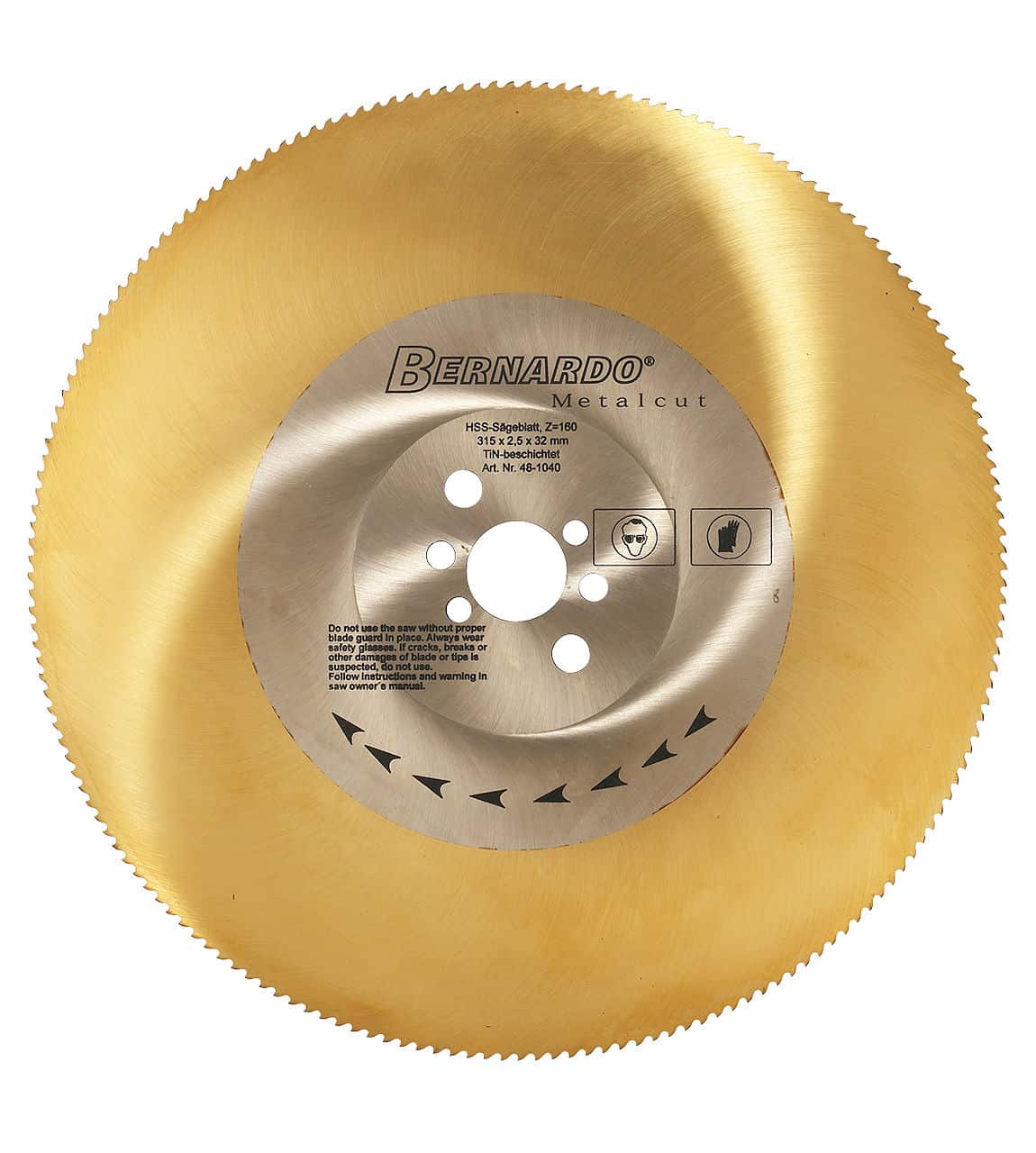 HSS blade with tin coating 250 x 2.0 x 32 mm, Z 128