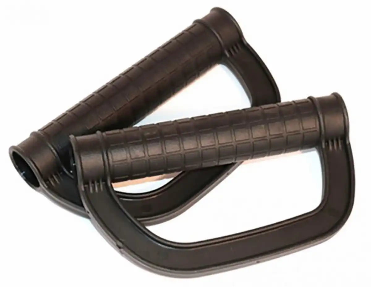 Maniglia Ravendo con protezione integrata per le nocche, ideale per carriole e carrelli professionali ad uso intensivo.