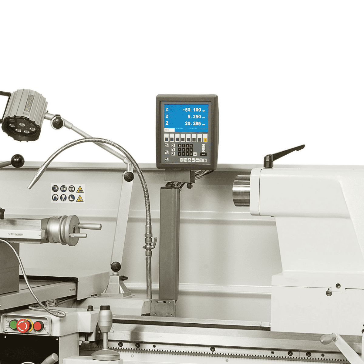 Bernardo Titan 800 x 2000 metal lathe with 3-axis digital readout