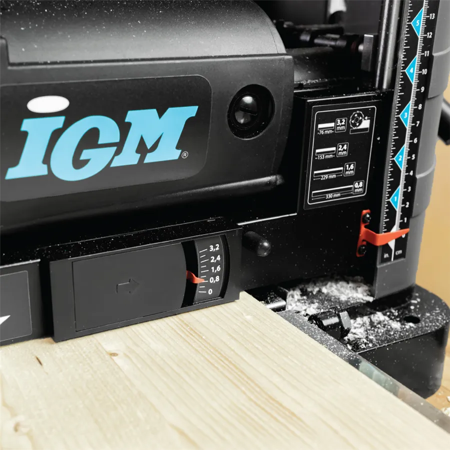 Portable Thicknesser IGM PS33 – spiral cutterhead 36 HW inserts
