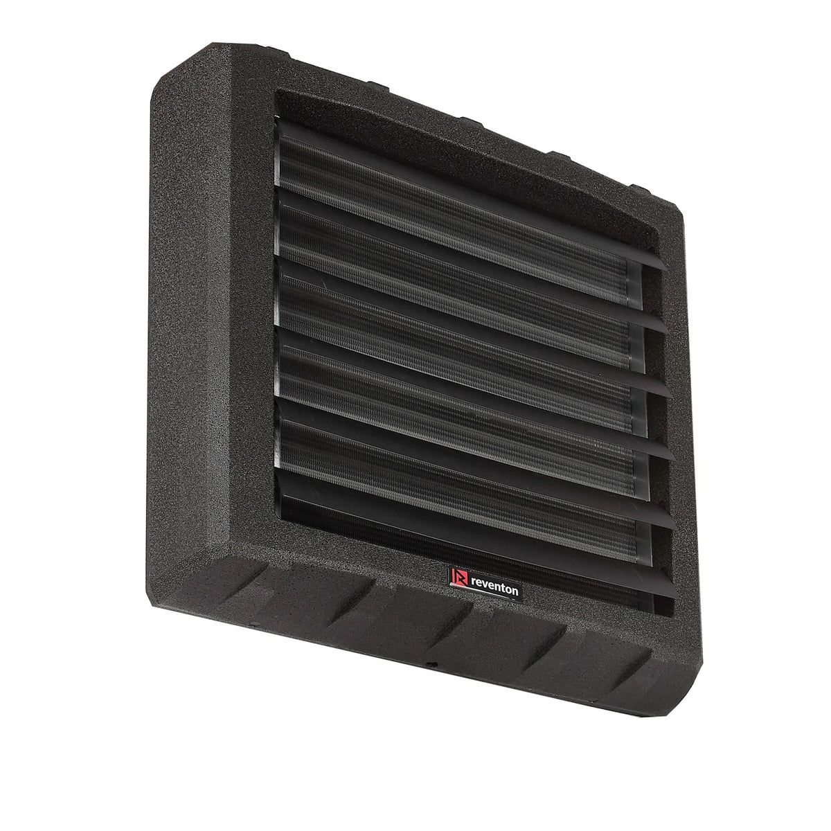 Set Aerotermo ad acqua Reventon serie Standard HC, composto da unità riscaldante con scambiatore in rame/acciaio e ventola assiale ad alta efficienza. Include staffe di montaggio e accessori per l’installazione. Ideale per il riscaldamento di ambienti industriali, artigianali e agricoli con distribuzione uniforme del calore e massima affidabilità.