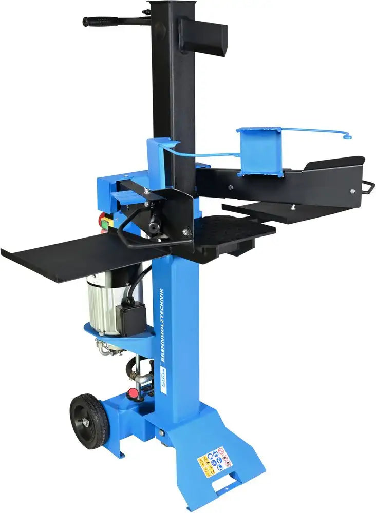 Spaccalegna verticale Güde GHS 500/7 TED con tavolo ergonomico, colonna guidata e ruote di trasporto maggiorate.