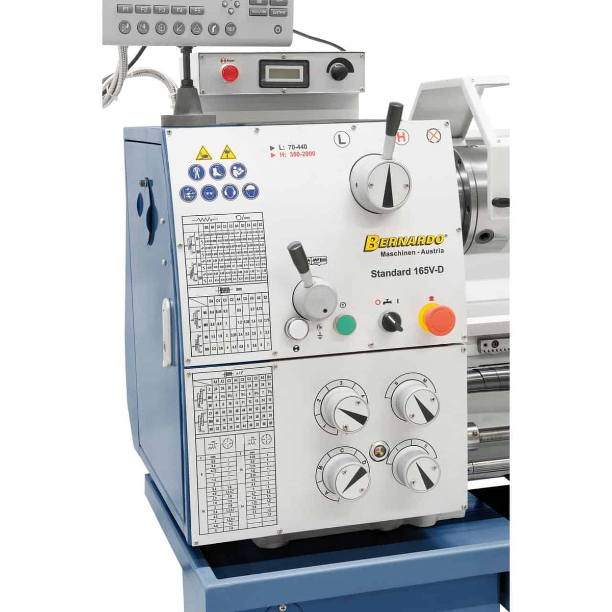 Bernardo Standard 165 V-D Lathe with ES-12 V 3-axis DRO