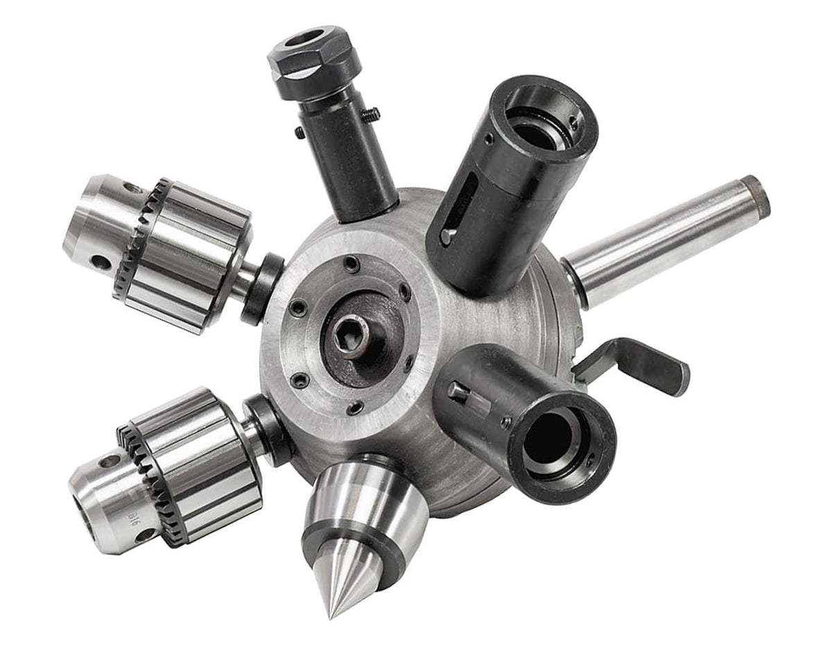Bernardo Lathe Machine Tool Accessory Revolver Headstock CM 4 with 6 Stations 22-1072
