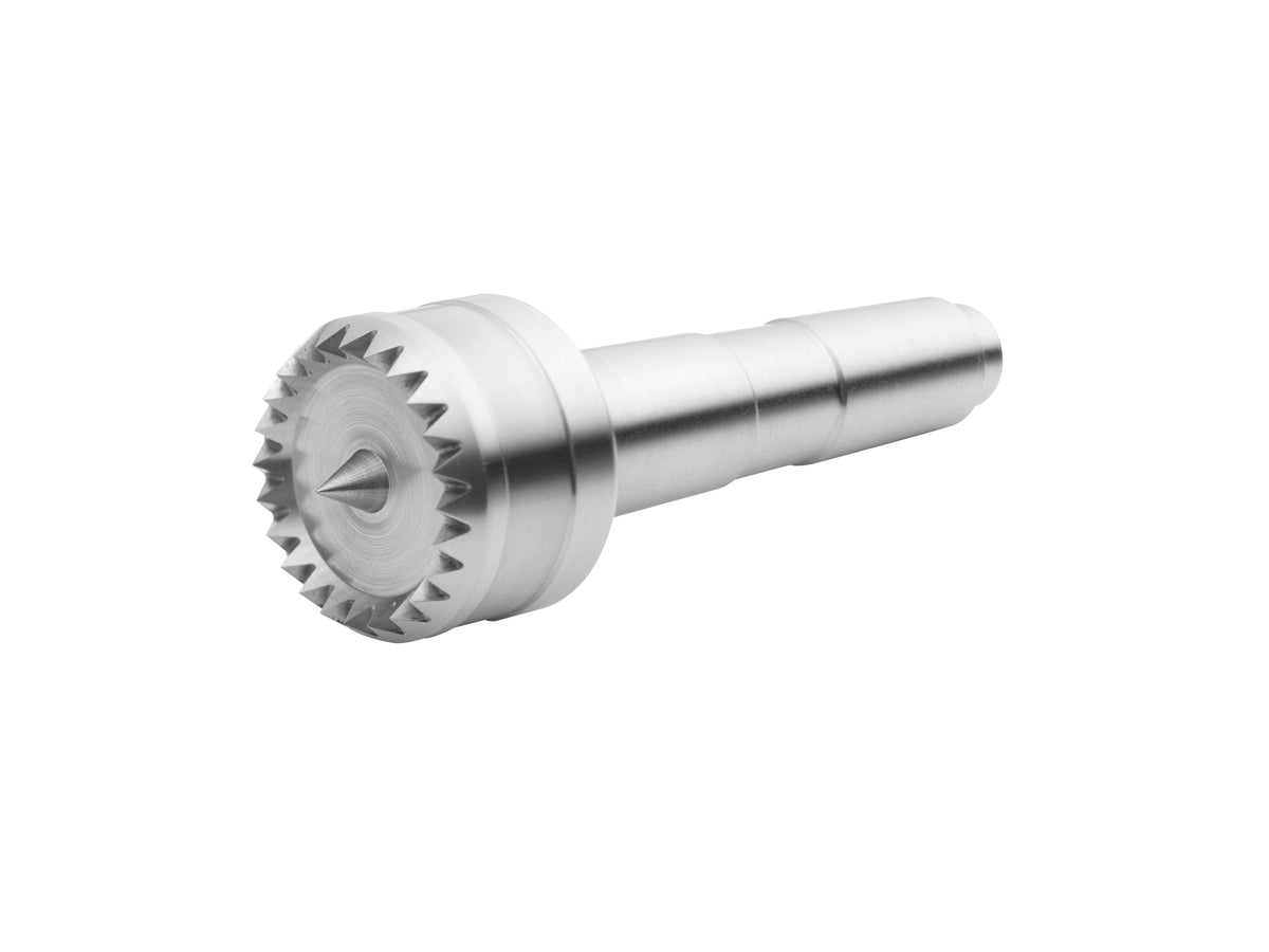 Trascinatore multi-dente Record Power Coronet Hawk da 32 mm con cono Morse MT2, ideale per tornitura di ciotole grandi, bordo naturale e legni duri.