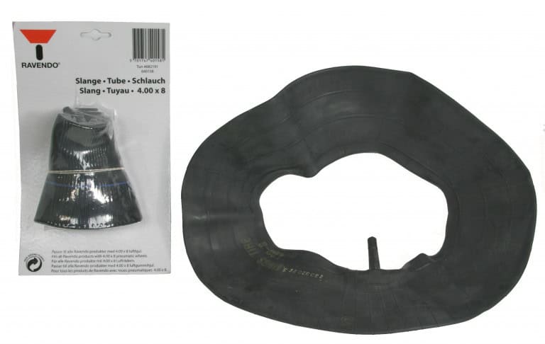 Tubo interno per ruota misura 4.00x8 con valvola, ideale per carriole, rimorchi e carrelli
