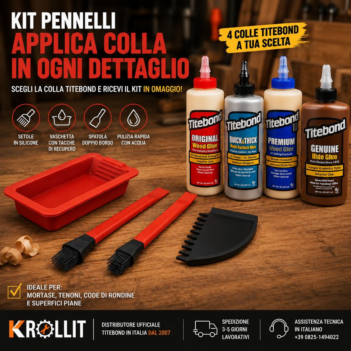 IGM Silicone glue brush kit with Titebond glue of your choice
