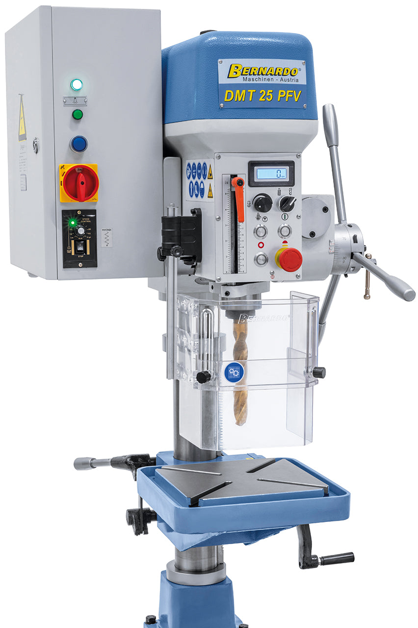 Bench drilling machine Bernardo DMT 25 PFV – M20 tapping and automatic spindle feed