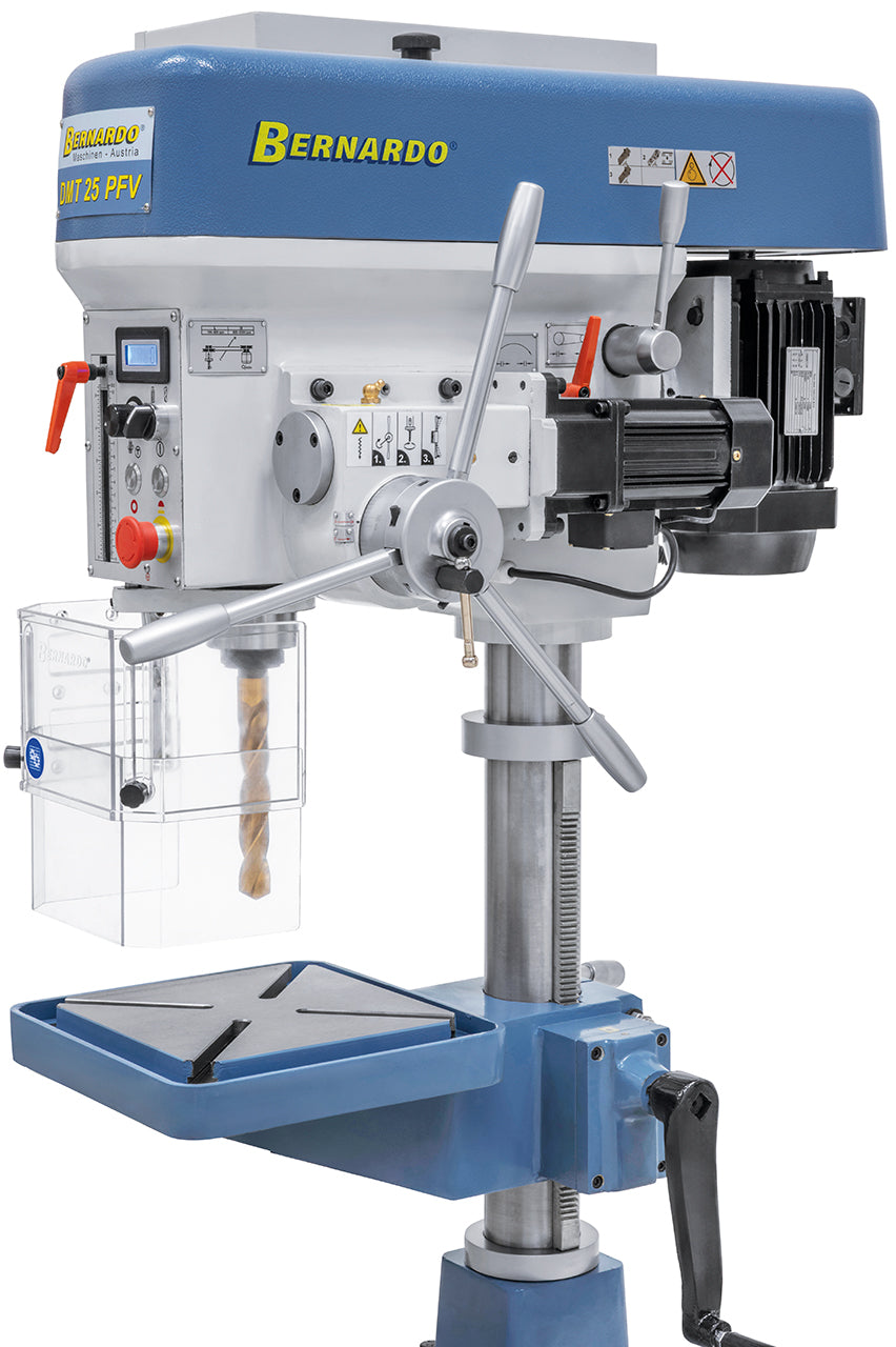 Bench drilling machine Bernardo DMT 25 PFV – M20 tapping and automatic spindle feed