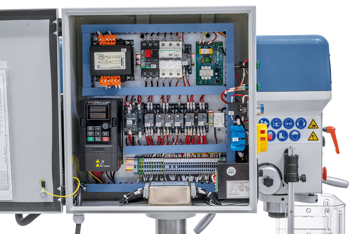 Bench drilling machine Bernardo DMT 25 PFV – M20 tapping and automatic spindle feed
