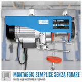 Güde GSZ 200/400 electric hoist – 200 kg capacity direct pull or 400 kg with pulley, 12 m rope