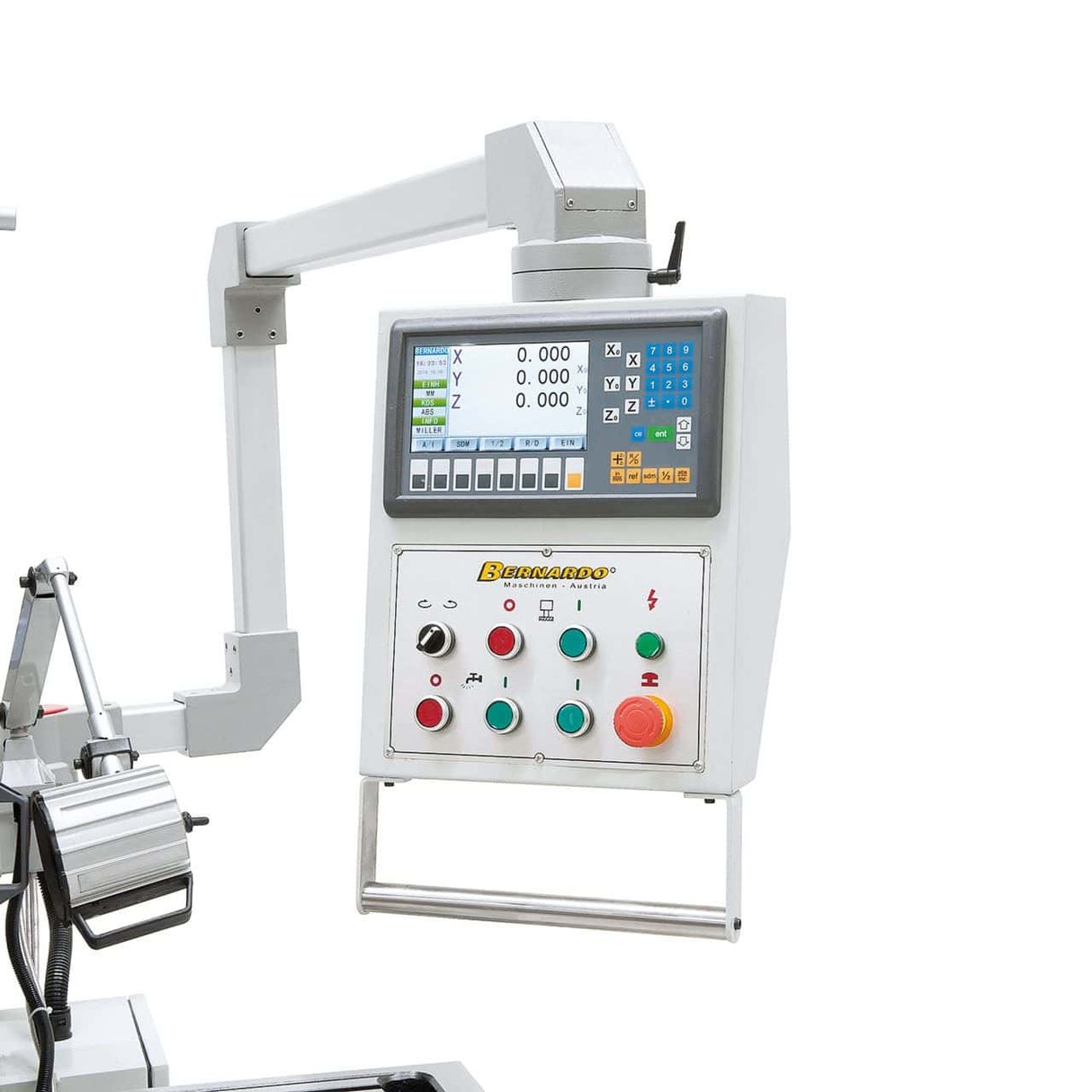 Bernardo MFM 230 Super Multifunction Milling Machine – ISO 40, 60-4,200 rpm variable spindle, ES-12 H 3-axis DRO included