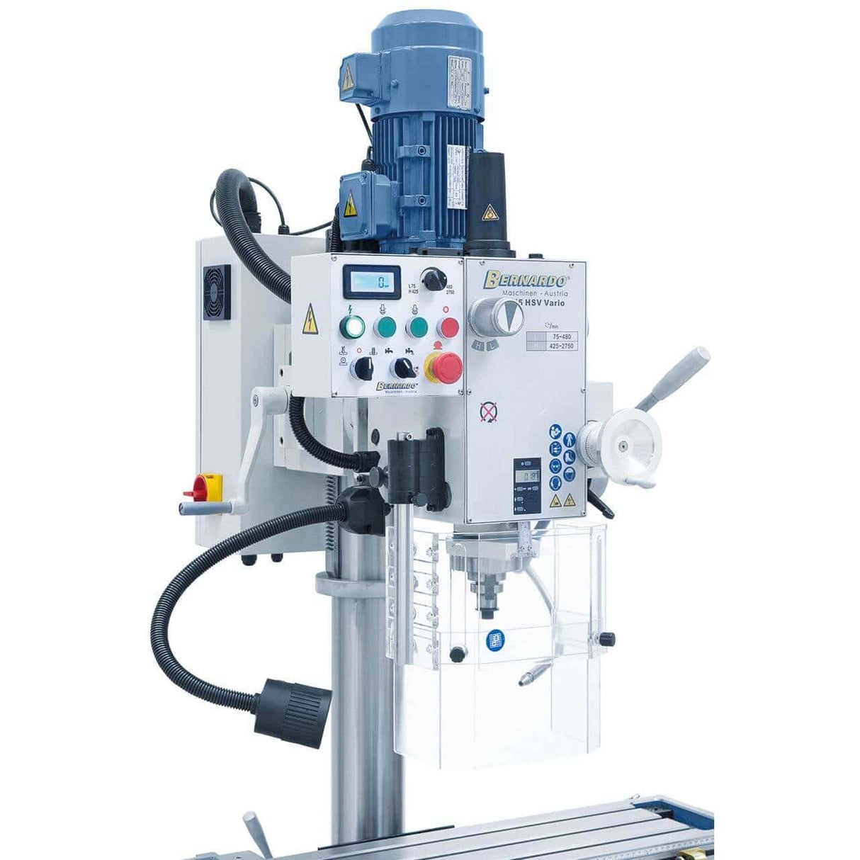 Bernardo BF 45 HSV Vario Drill-Milling Machine with Delta Inverter, AL 450 D X-axis Automatic Feed
