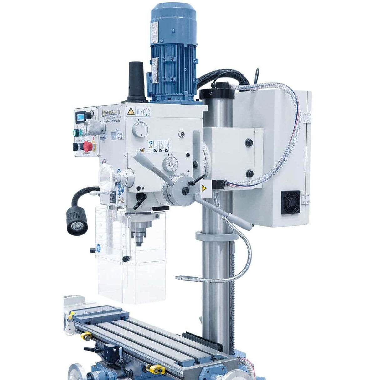 Bernardo BF 45 HSV Vario Drill-Milling Machine with Delta Inverter, AL 450 D X-axis Automatic Feed