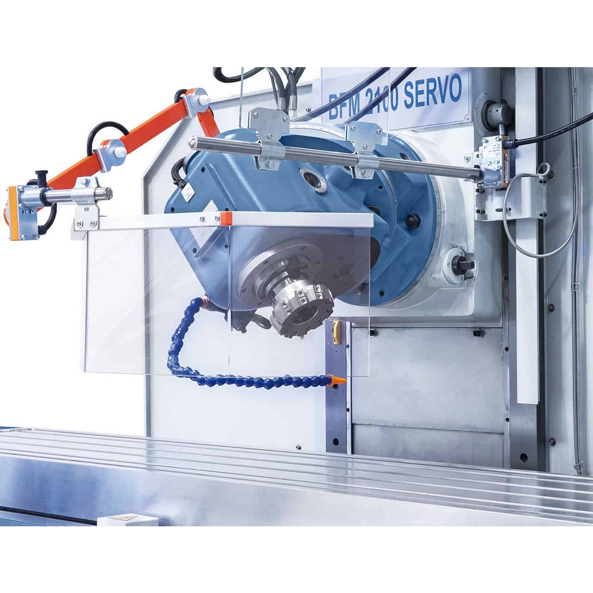 Bernardo BFM 2100 Servo Bed Milling Machine – 2,100×500 mm table, ISO 50, 3-axis digital display