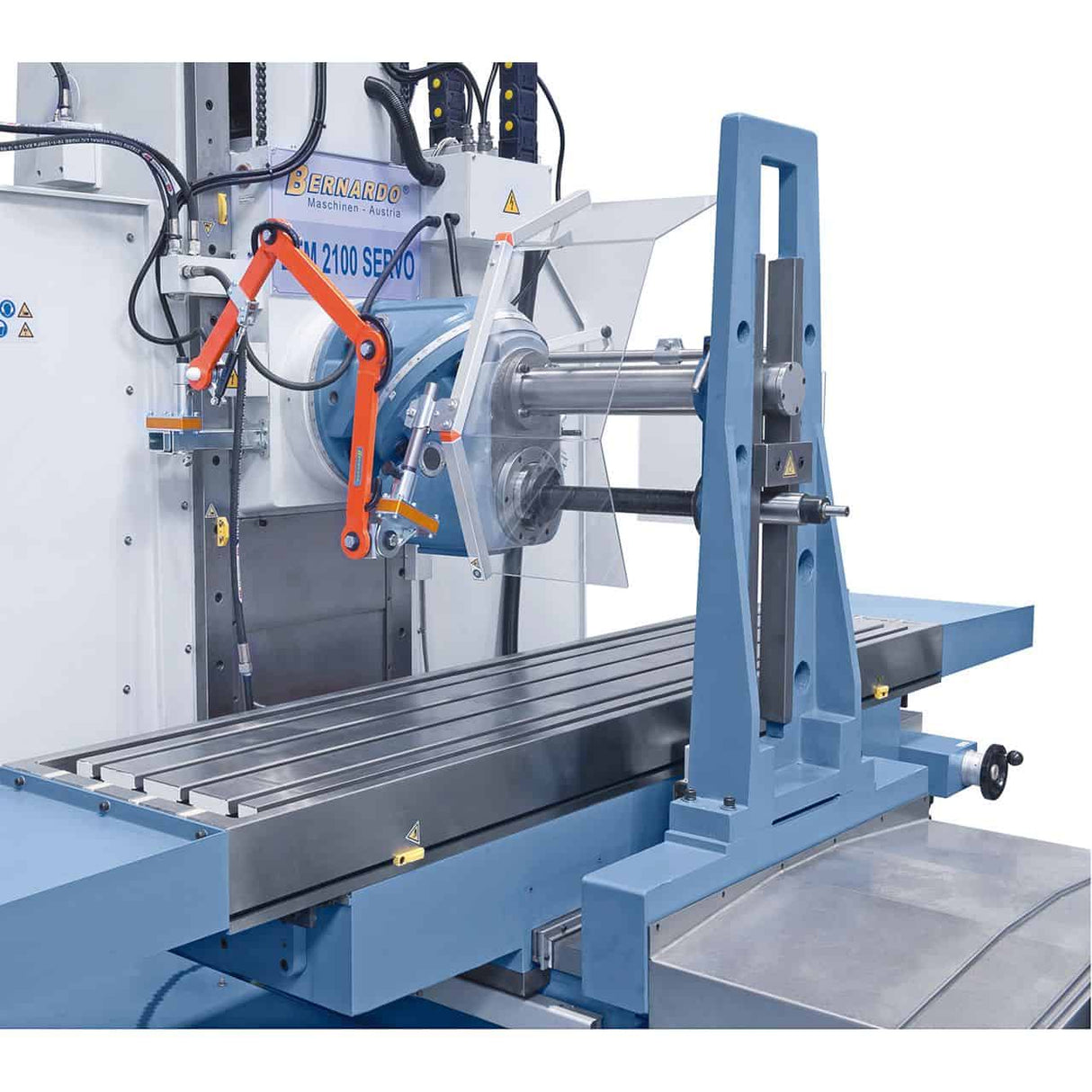 Bernardo BFM 2100 Servo Bed Milling Machine – 2,100×500 mm table, ISO 50, 3-axis digital display