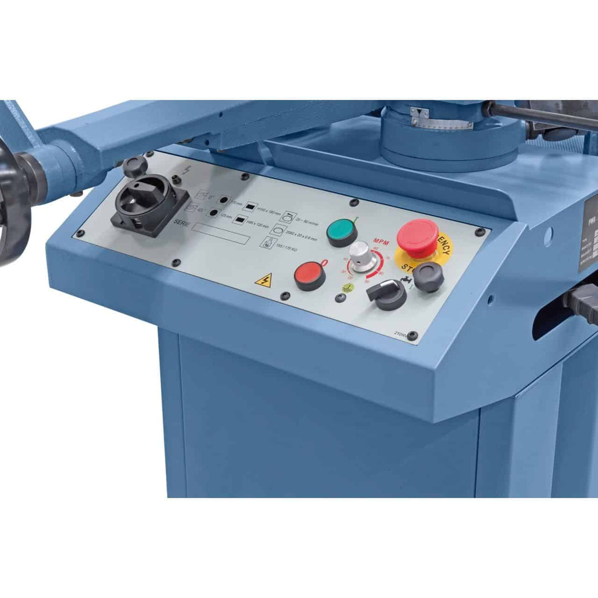 Bernardo HBS 210 Vario PRO Horizontal Bandsaw – capacity Ø 170 mm on rounds at 90°, cutting speed 0-90 m/min variable, 1.5 kW motor, 230V single-phase, weight 145 kg