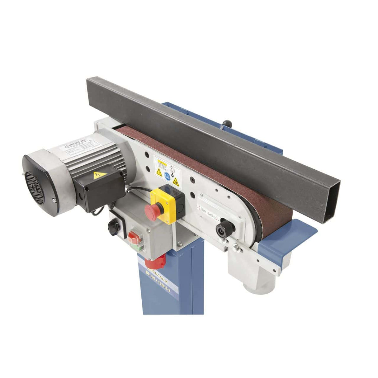 Bernardo Belt Sander BS 100 x 1220 S-2 – belt 100 × 1,220 mm, motor 1.5 kW (S1), 400V three-phase, weight 41 kg