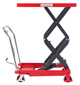 Bernardo BS 350 D manual hydraulic lift table – capacity 350 kg, height 355-1300 mm, table 910 × 500 mm, weight 98 kg