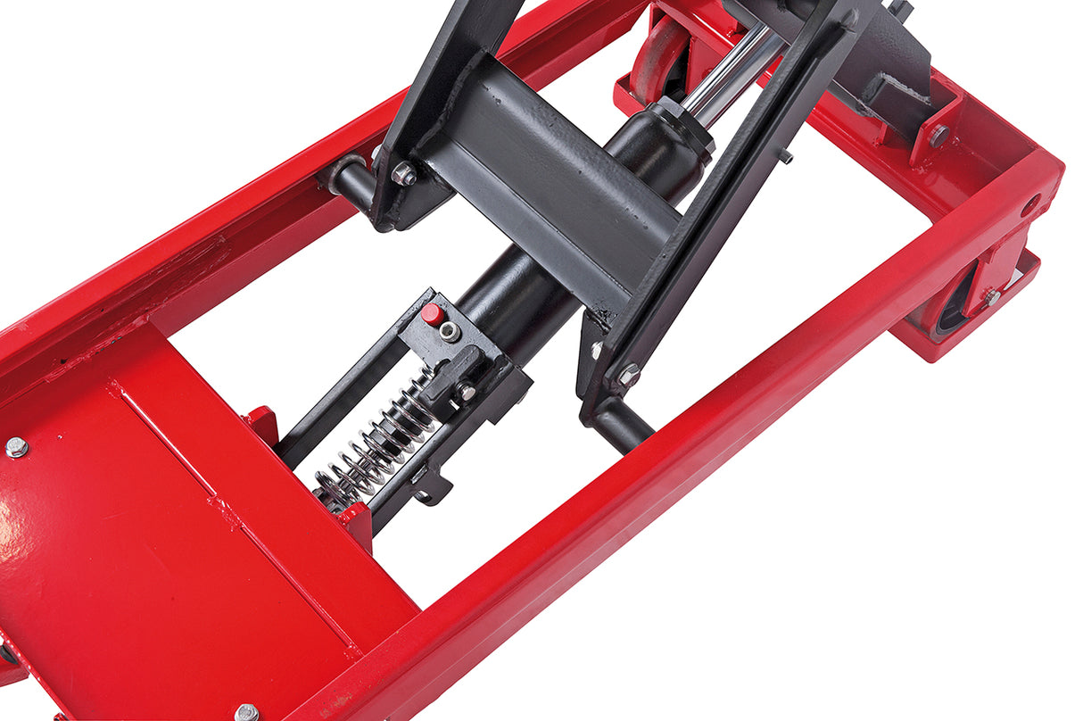 Bernardo BS 350 D manual hydraulic lift table – capacity 350 kg, height 355-1300 mm, table 910 × 500 mm, weight 98 kg