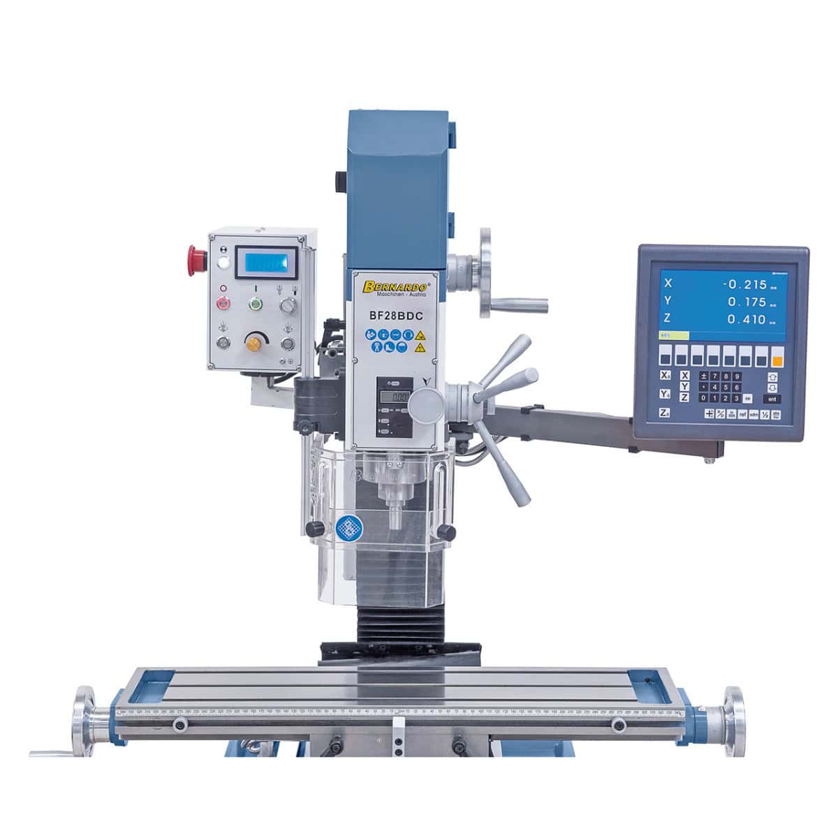 Bernardo BF 28 BDC Mill-Drill with 3-axis DRO ES-12 V, Vario speed 100-3,000 rpm