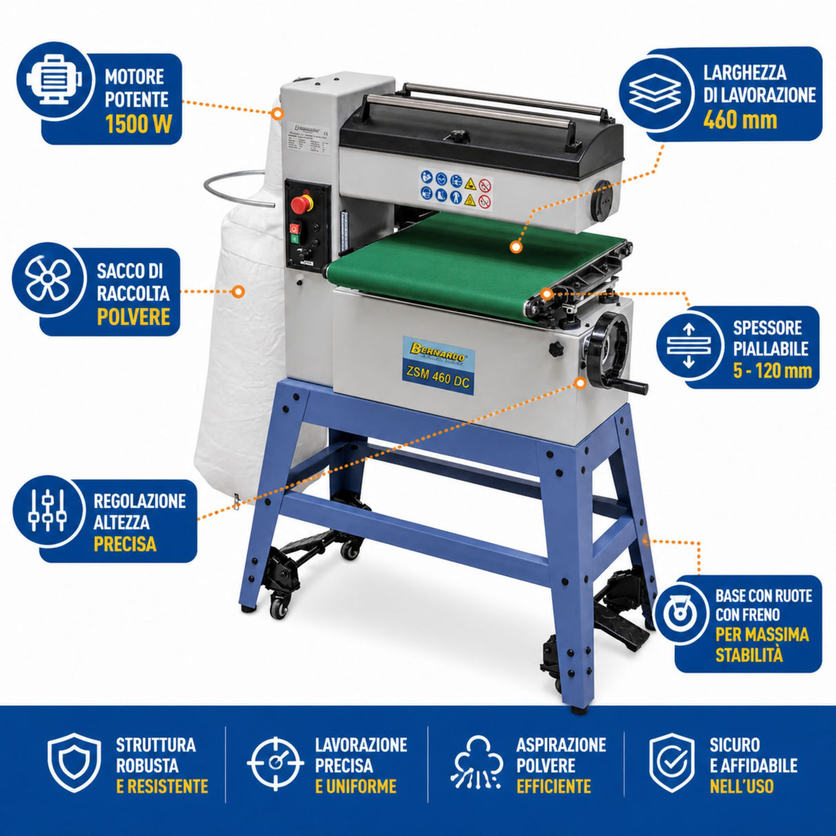 Bernardo ZSM 460 DC Calibrating Sander