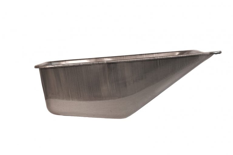 110 litre galvanised tank with drainage channel
